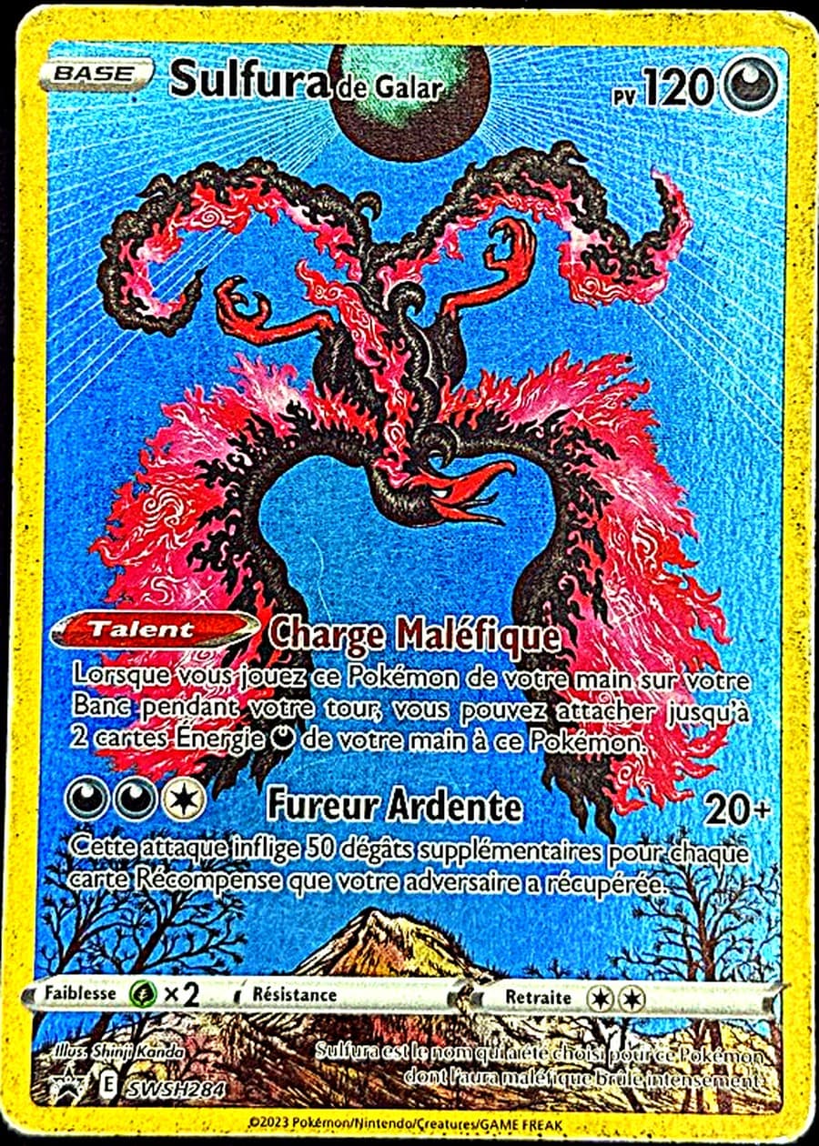 Sulfura de Galar (Pokémon) dans un boîtier NFCertify